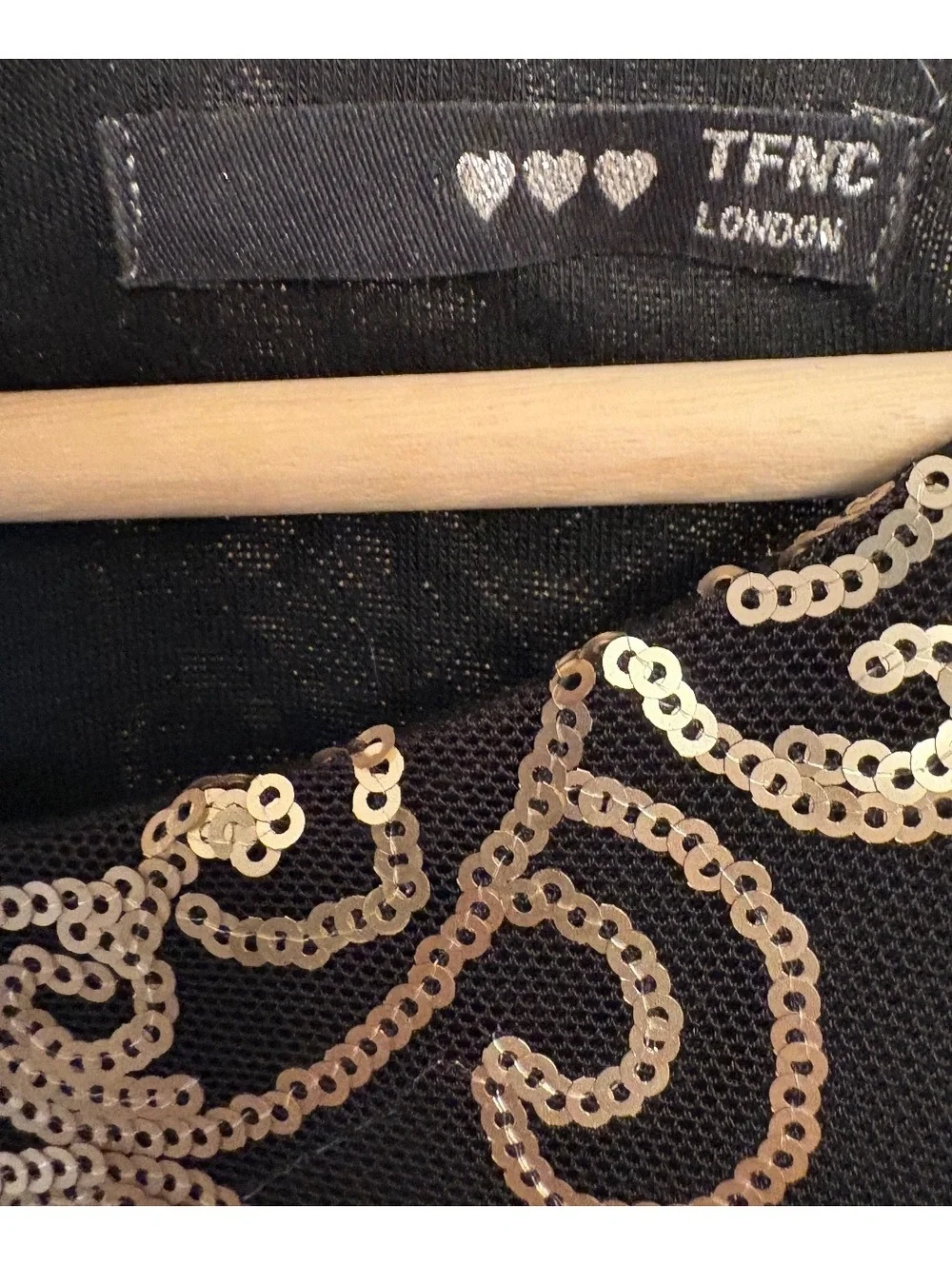 TFNC London dress gold london